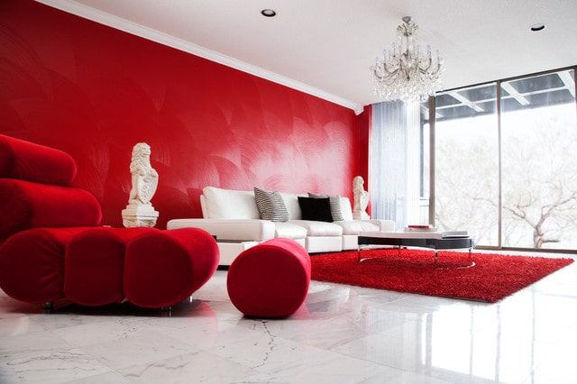 دکوراسیون منزل با فرش قرمز