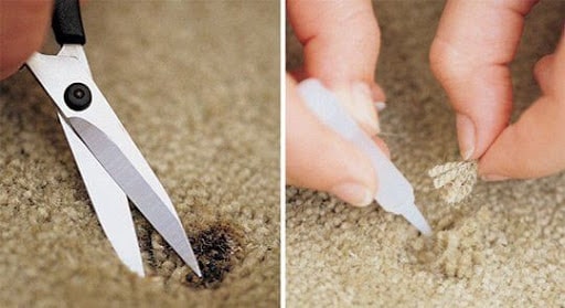 سوختگی فرش با کبریت